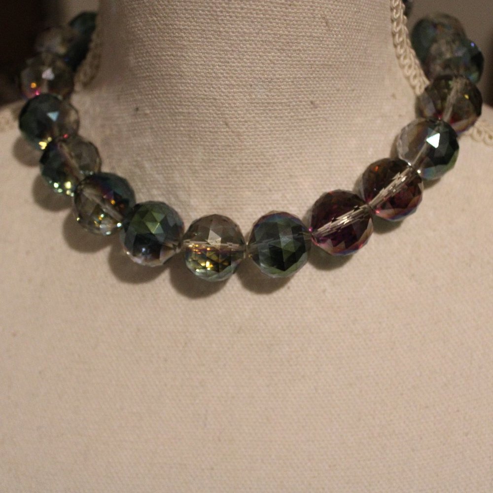 Multicolored Crystal Ball Necklace
